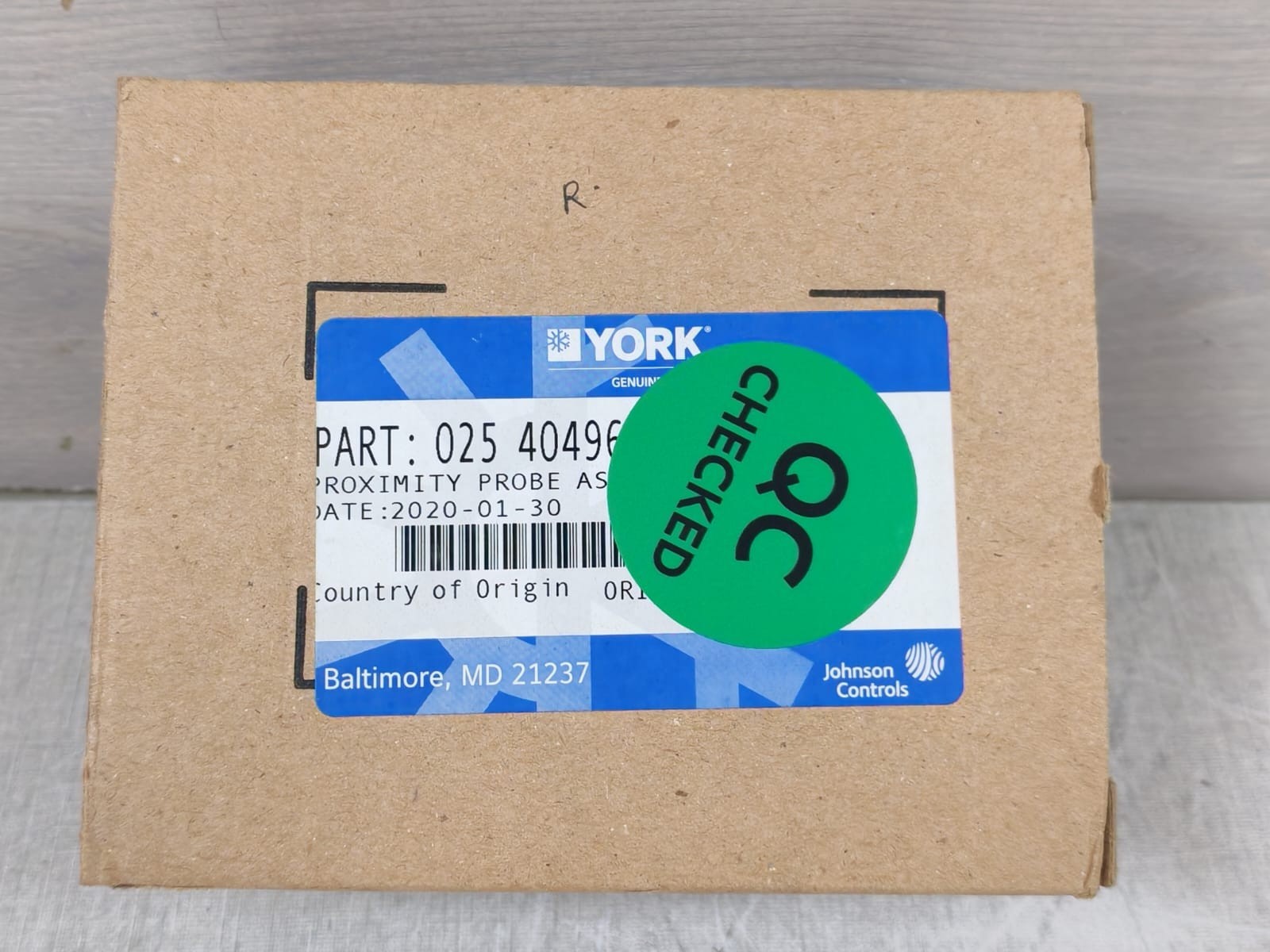 YORK 025 40496 000 / 025-40496-001,025-40496-002 and 025-40496-003 YORK 025 40496 000 proximity probe assembly / 025-40496-001,..-002 and..-003 4