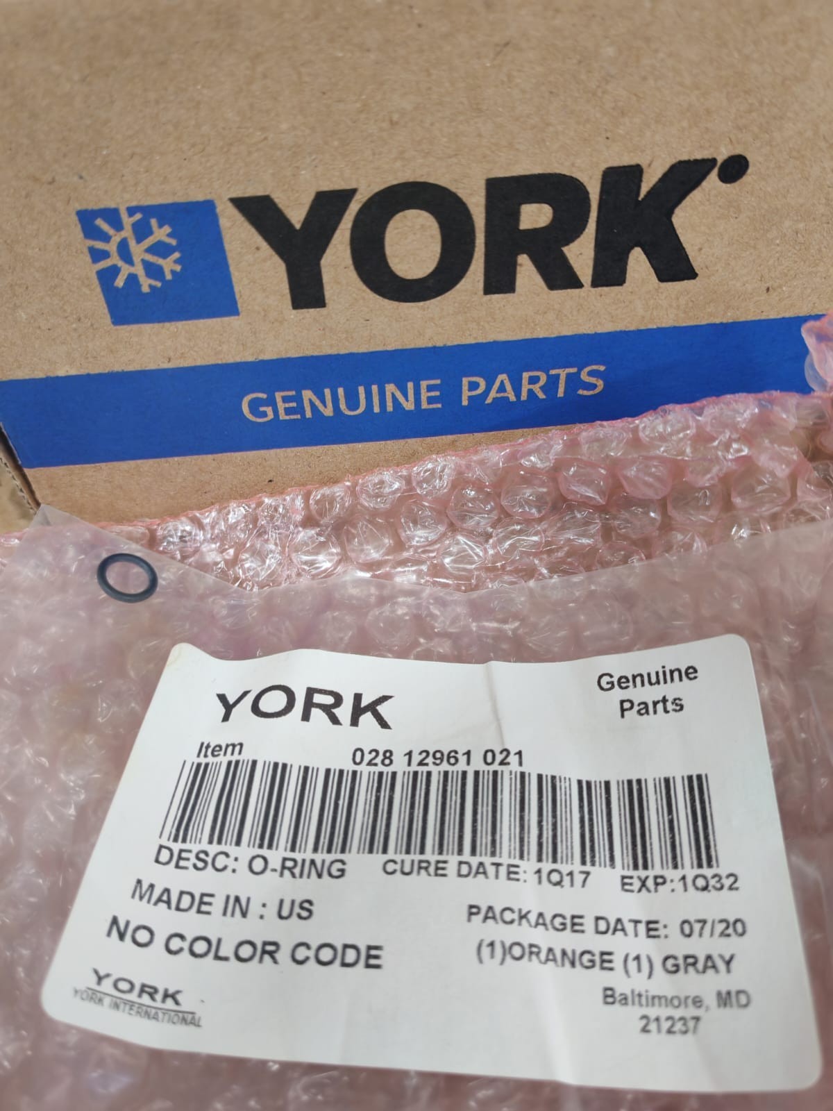 YORK 025-40496-001,025-40496-002 and 025-40496-003 with 025-37805-000 YORK 025 40496 000 / 025-40496-001,..-002 and..-003 with 025-37805 and O ring 6