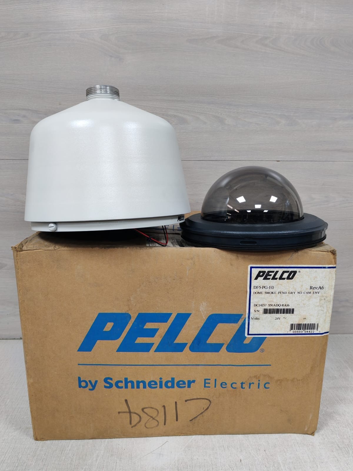 PELCO DF5-PG-E0 DOME SMOKE PENDANT GRAY NO CAMERA Rev. A6 24 Volts