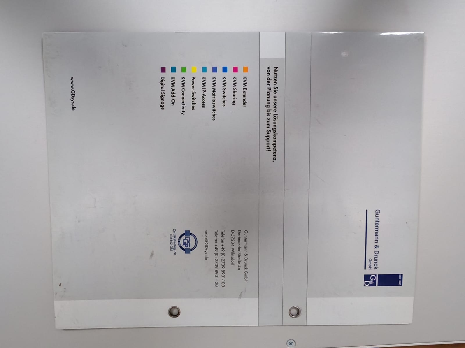 GUNTERMANN & DRUNCK DL-VISION M/S ARU2-CPU GUNTERMANN & DRUNCK DL-Vision M/S ARU2-CPU A1210067 100-240 VAC 60-50 Hz 10