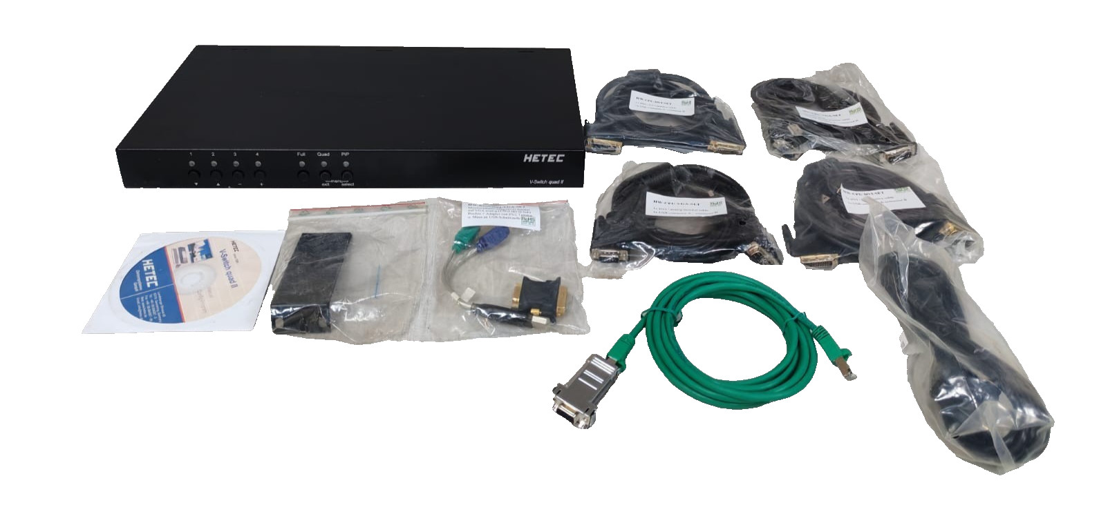 HETEC HE-VSW-QUAD II Quad Multiviewer and KVM Switch
