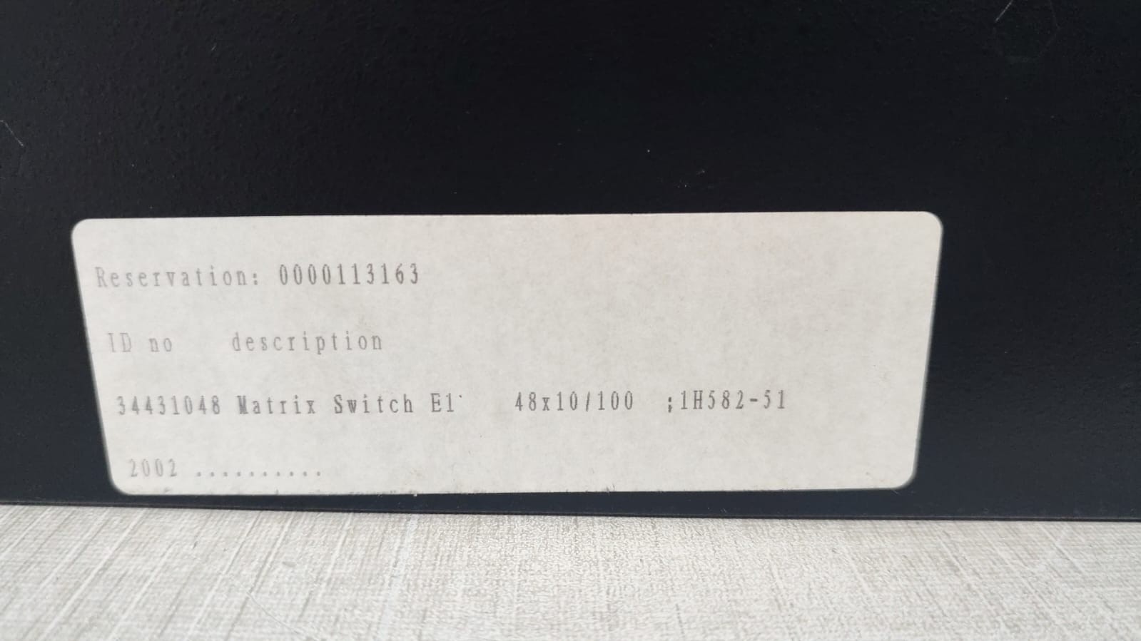 MATRIX ENTERASYS NETWORKS 1H582-51 MATRIX ENTERASYS NETWORKS 1H582-51 PORT ETHERNET SWITCH 10
