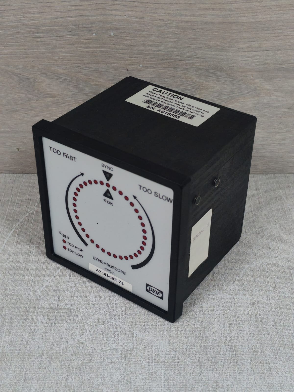 DEIF CSQ-3 LAND DEIF CSQ-3 LAND MULTI-FUNCTION SYNCHROSCOPE METER 115V 4