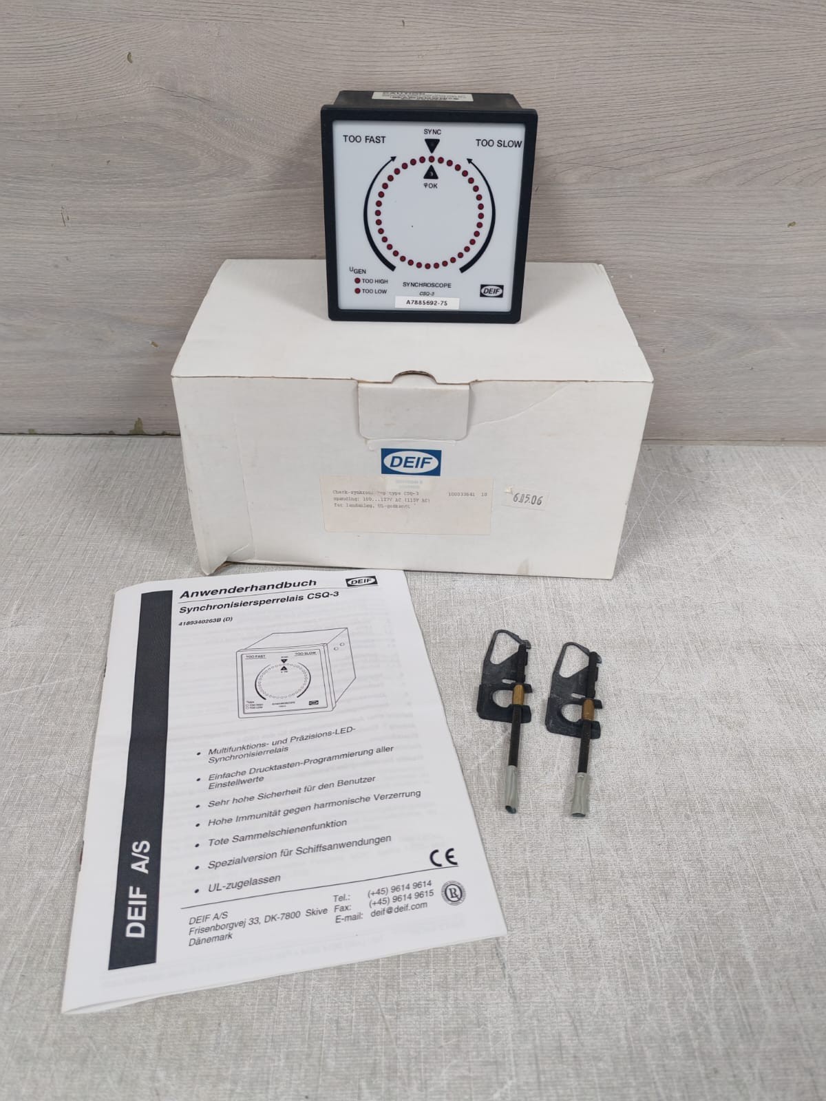 DEIF CSQ-3 LAND MULTI-FUNCTION SYNCHROSCOPE METER 115V