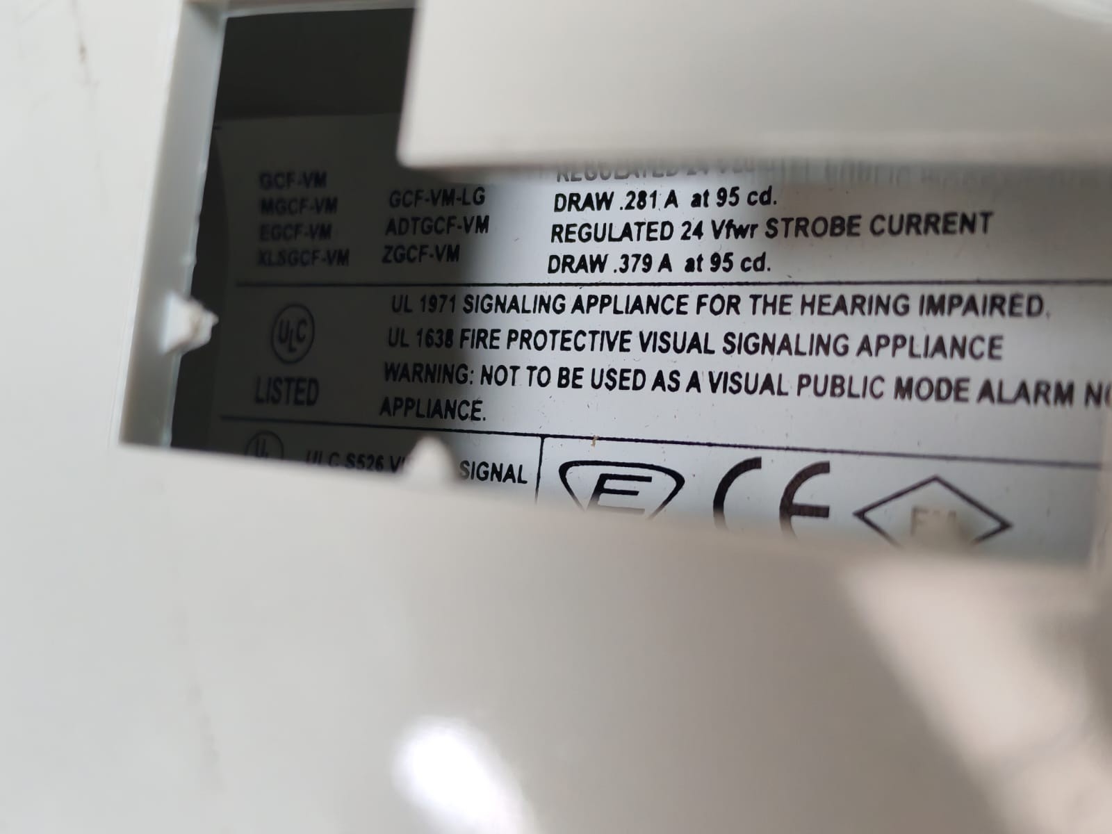 Edwards GCF-VM EST GCF-VM Multi-CD Strobe 24VDC/CC White/Blance 5