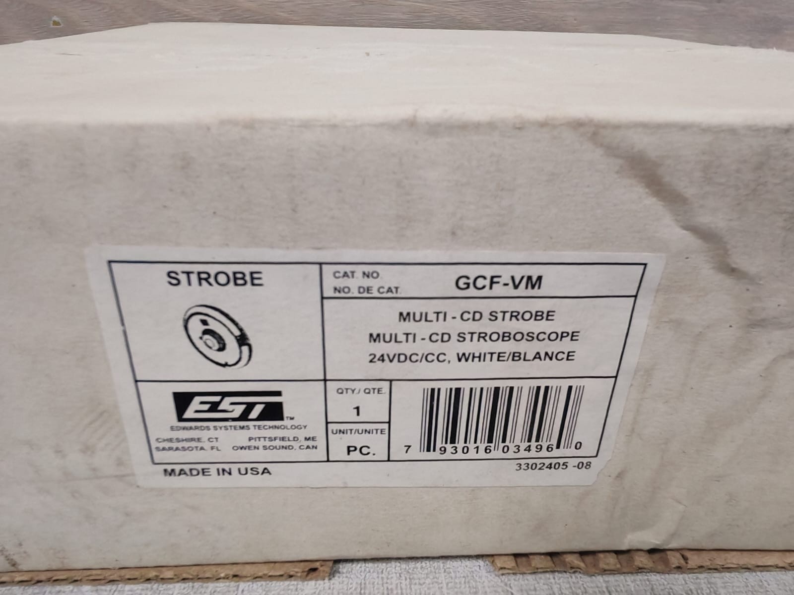 Edwards GCF-VM EST GCF-VM Multi-CD Strobe 24VDC/CC White/Blance 7