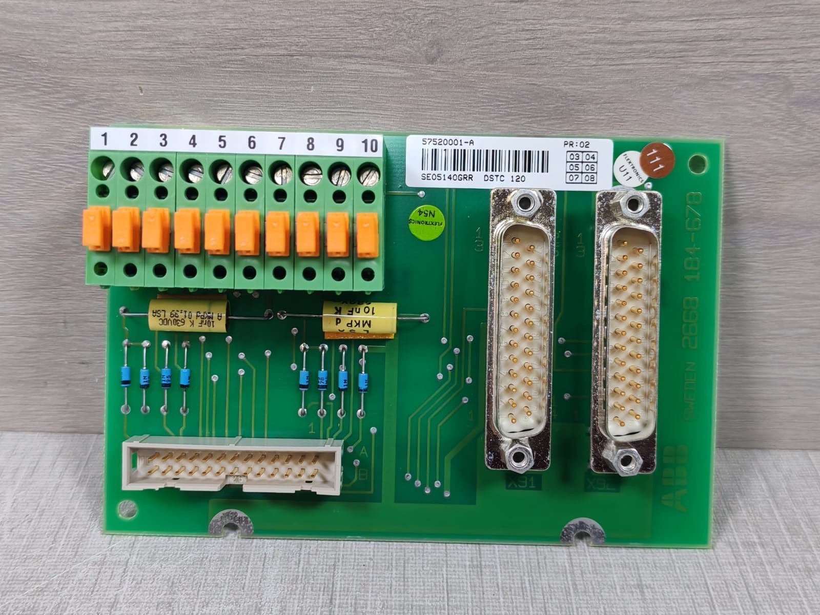 ABB 2668-184-678 57520001-A PR:02 PRINTED CIRCUIT BOARD