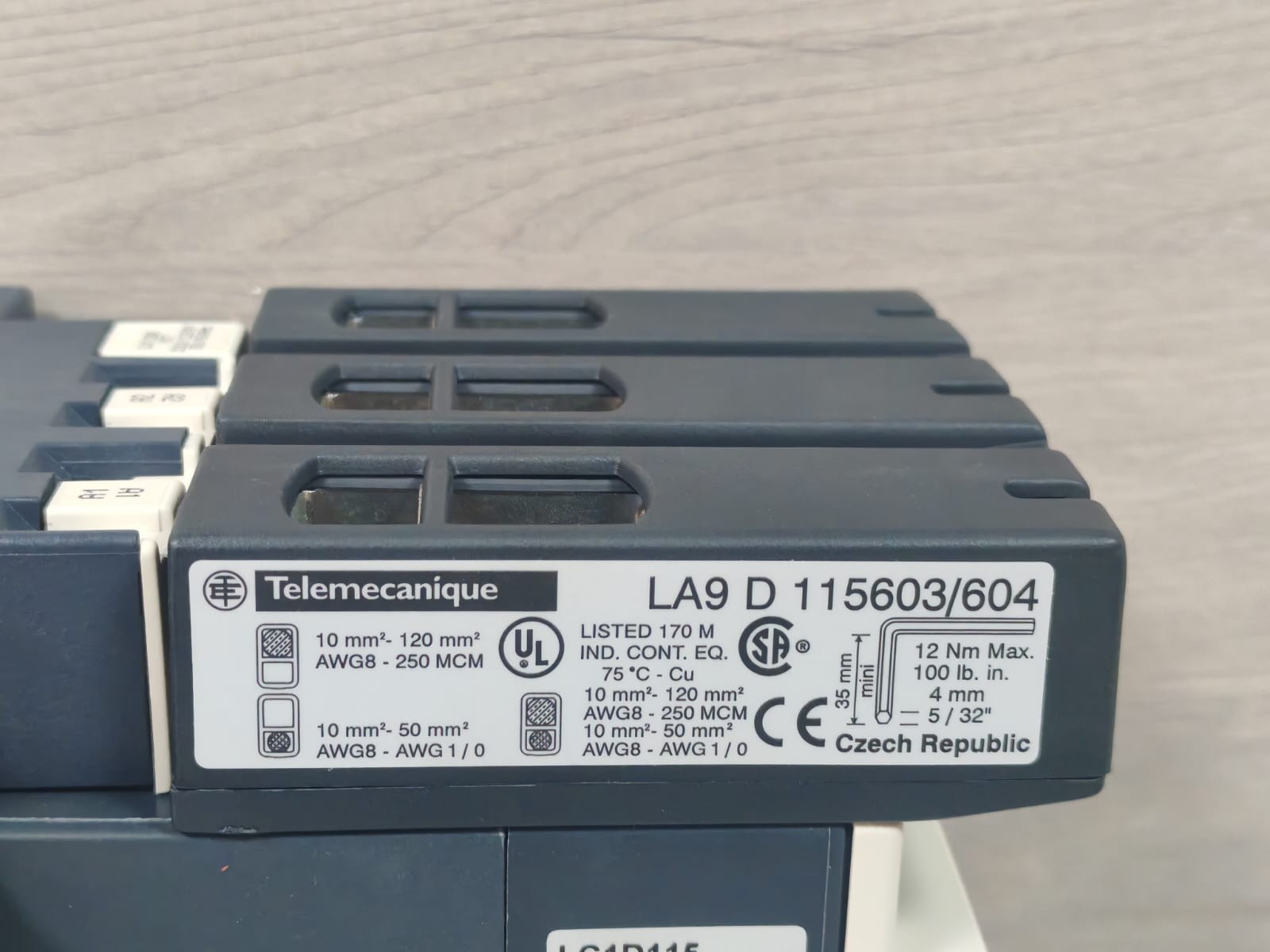 Schneider Electric LC1D115 / LC1D115M7 TELEMECANIQUE LC1D115 / LC1D115M7 3 Pole Contactor 4