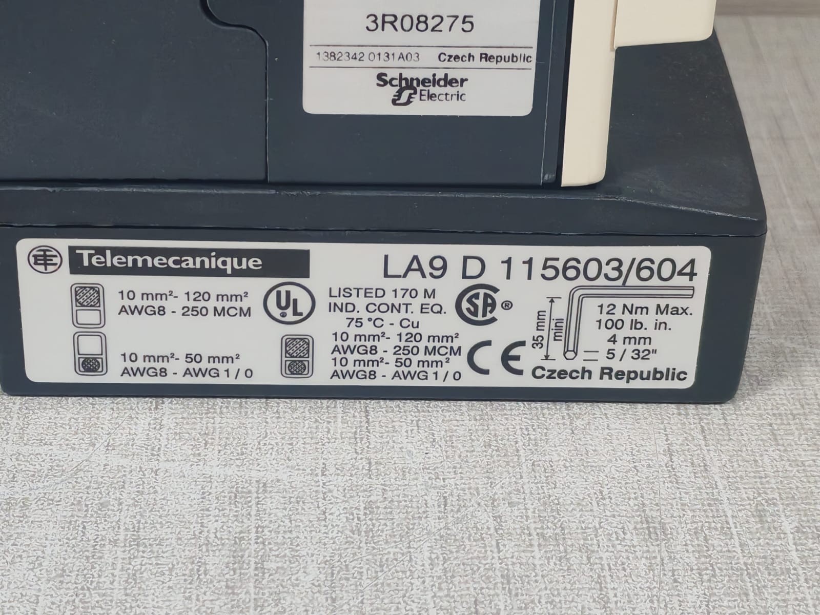 Schneider Electric LC1D115 / LC1D115M7 TELEMECANIQUE LC1D115 / LC1D115M7 3 Pole Contactor 5