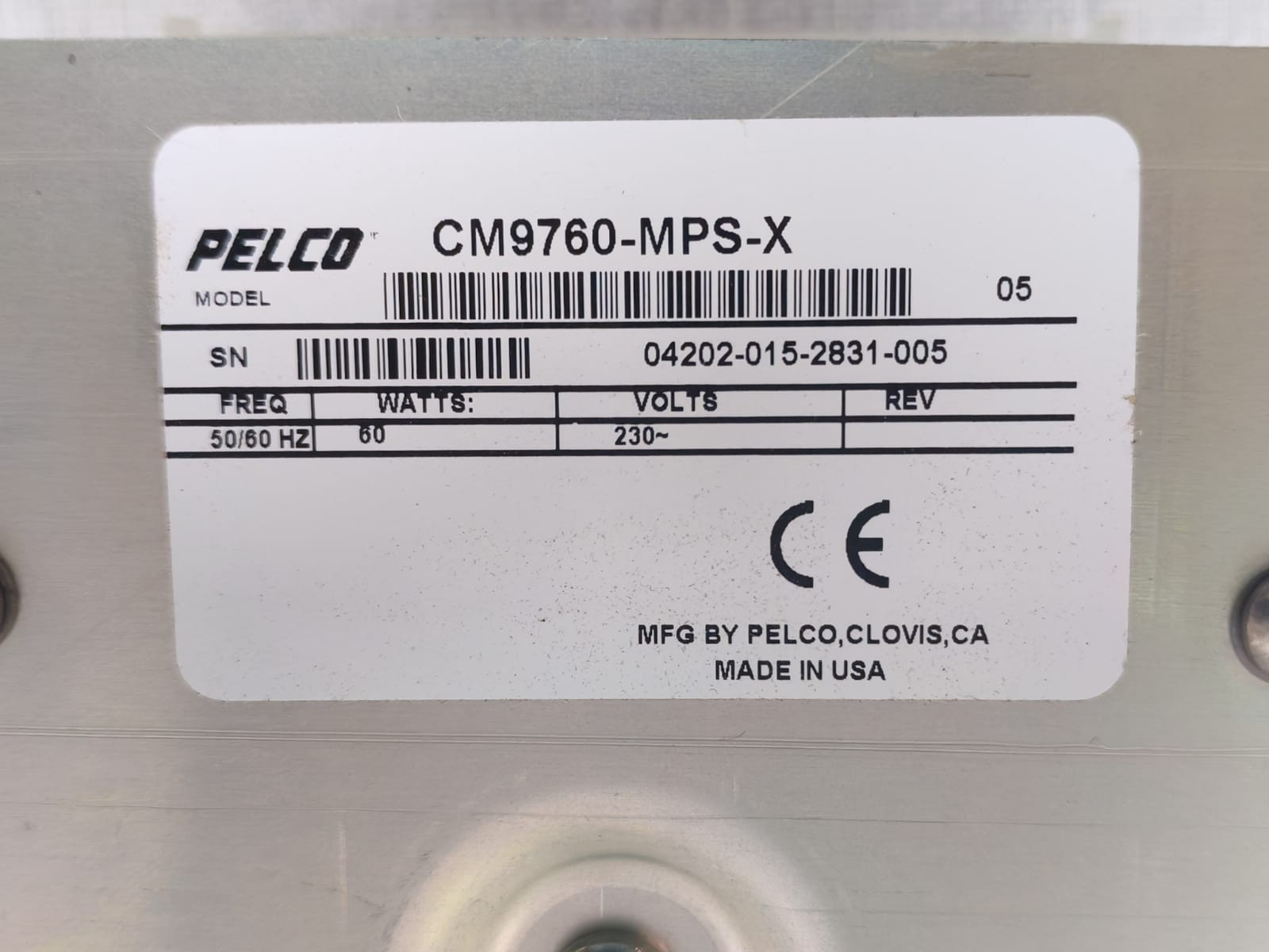 Pelco CM9760-MPS-X PELCO CM9760-MPS-X Matrix Spare Power Supply CM9760 220V 3