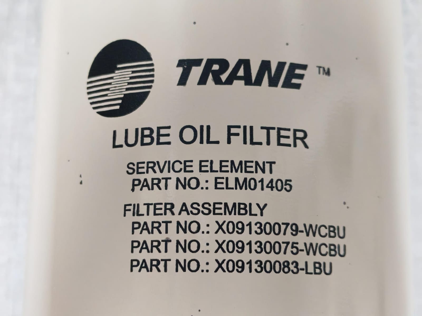 Trane TRANE ELM01405 TRANE ELM01405 LUBE OIL FILTER ASSEMBLY 6