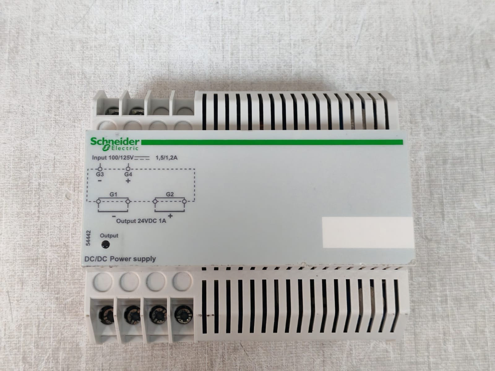 Schneider Electric 54442 SCHNEIDER ELETRIC 54442 DC/ DC POWER SUPPLY 24VDC 3