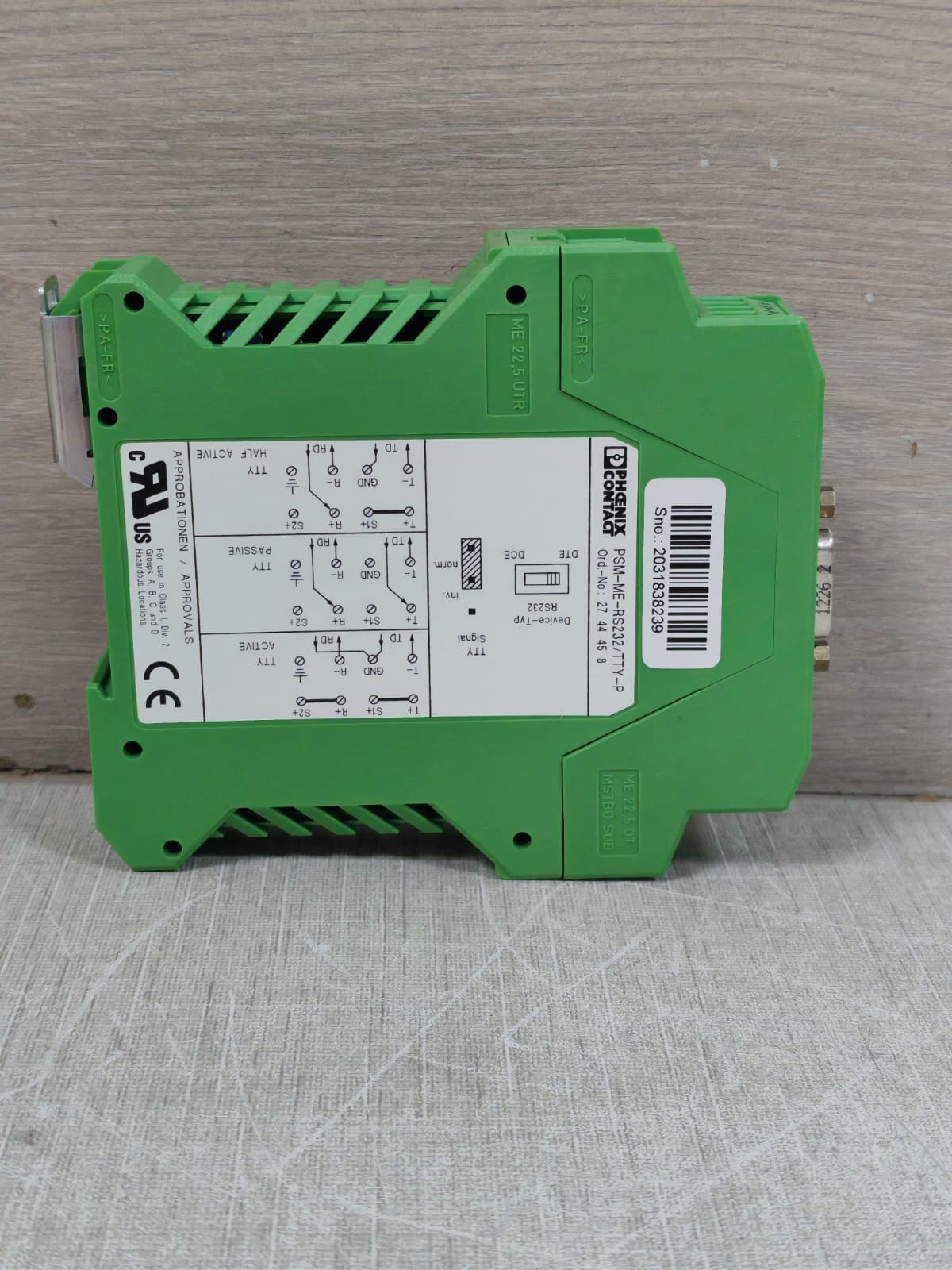 Phoenix Contact 2744458 PHOENIX CONTACT PSM-ME-RS232/TTY-P 2744458 INTERFACE CONVERTER- W/ FILTHY BOX 9