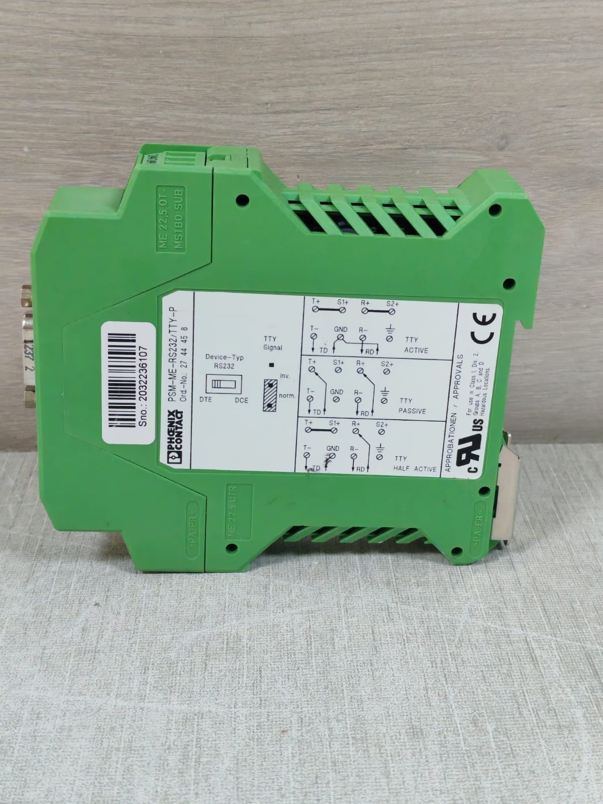 Phoenix Contact 2744458 PHOENIX CONTACT PSM-ME-RS232/TTY-P 2744458 INTERFACE CONVERTER 7