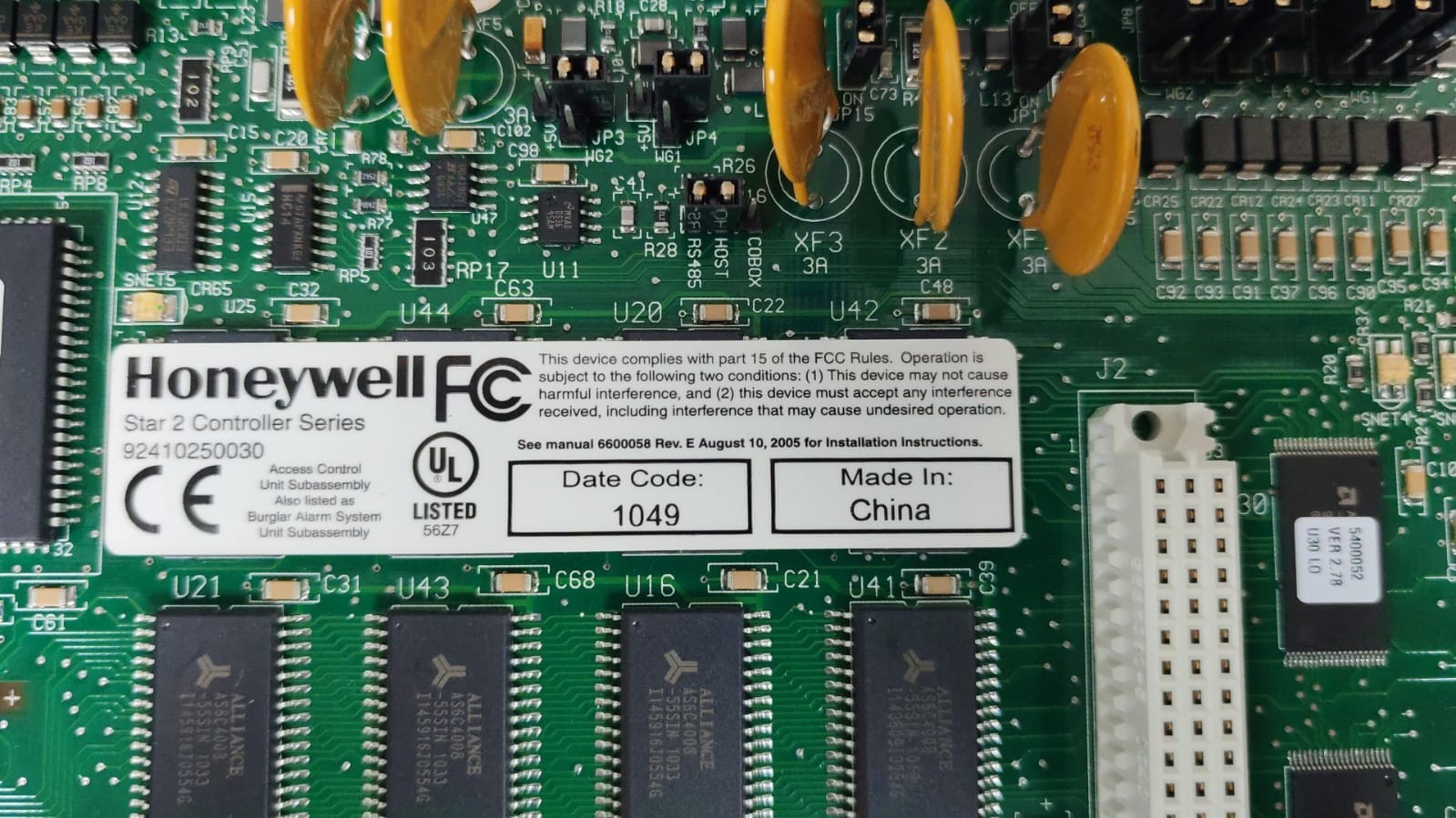 Honeywell NEXSENTRY 4100 SMT BD HONEYWELL NEXSENTRY 4100 SMT BD 6200029 L CONTROL MODULE 6