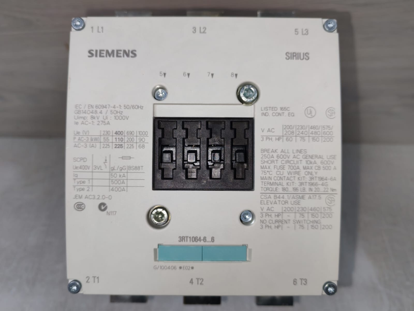 Siemens 3RT1064-6AP36 SIEMENS 3RT1064-6AP36 SIRIUS Motor Starters-Contactors 2