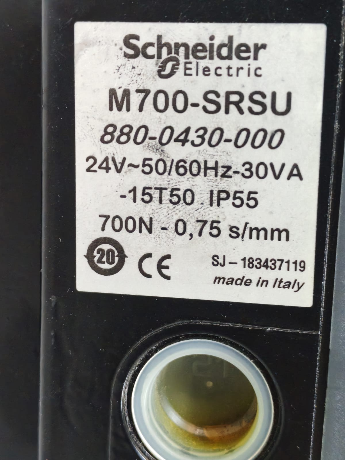 Schneider Electric M700-SRSU Schneider Electric M700-SRSU Actuator 880-0430-000 24V-50/60Hz-30VA 2