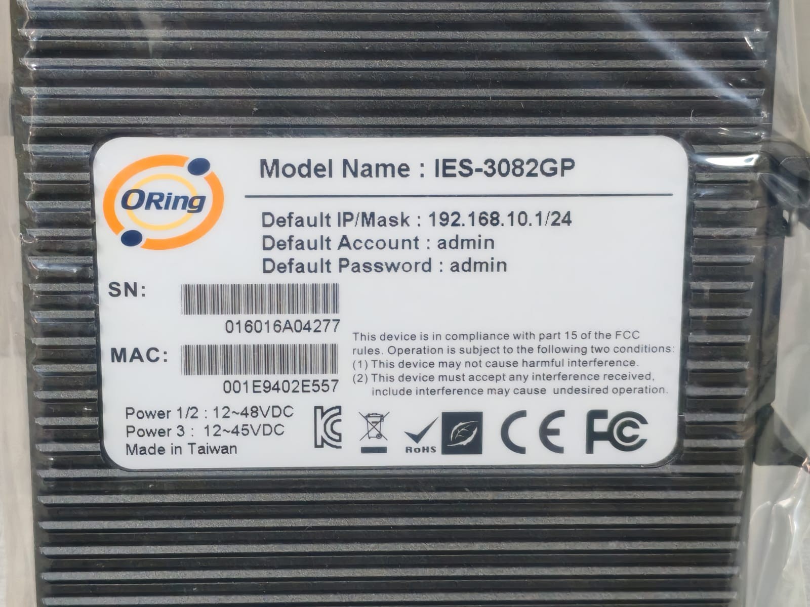 ORING IES-3082GP ORING IES-3082GP Industrial 10-port managed Ethernet Switch 5