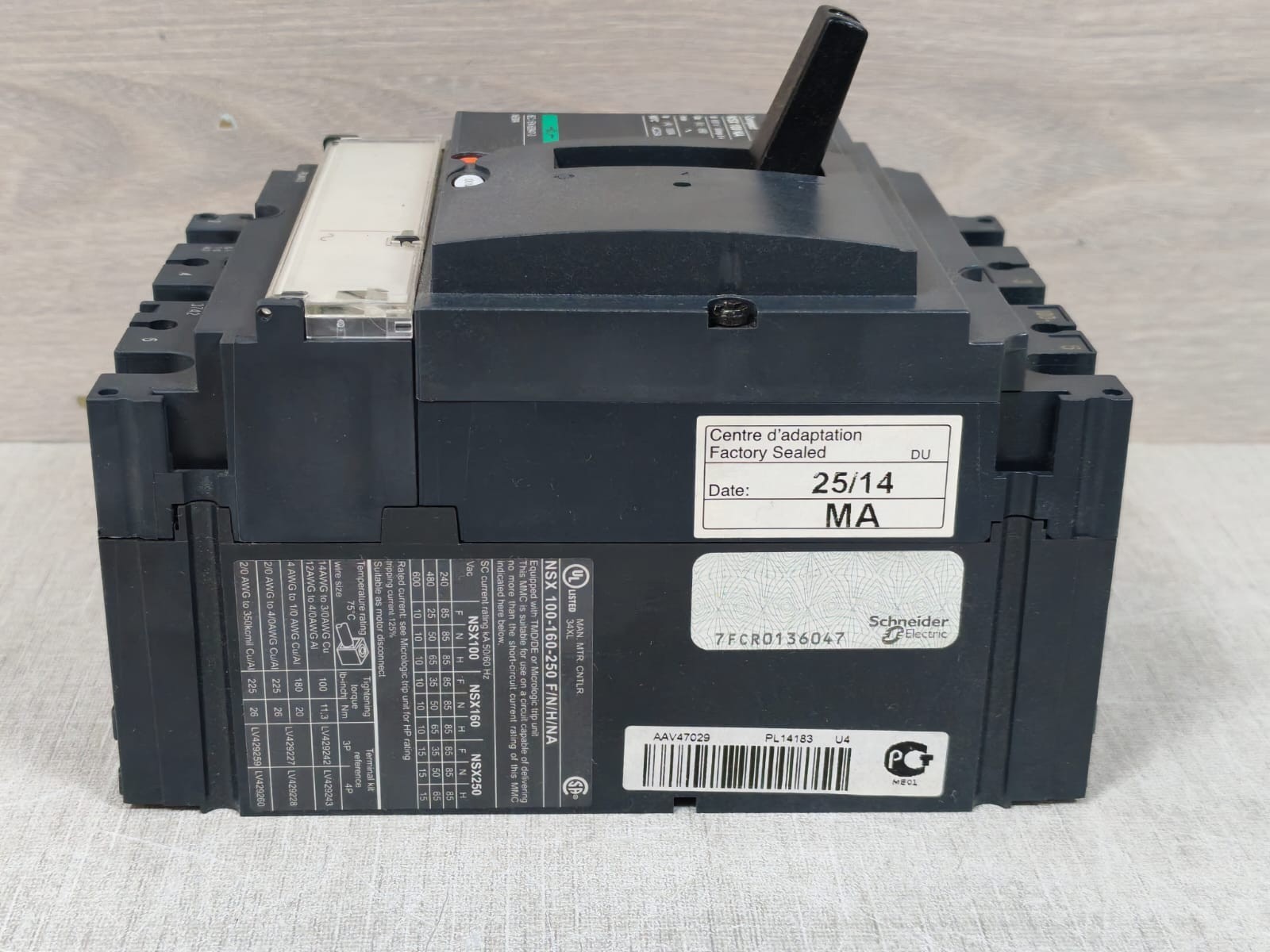 Schneider Electric NSX100NA SCHNEIDER ELECTRIC COMPACT NSX100NA CIRCUIT BREAKER 10