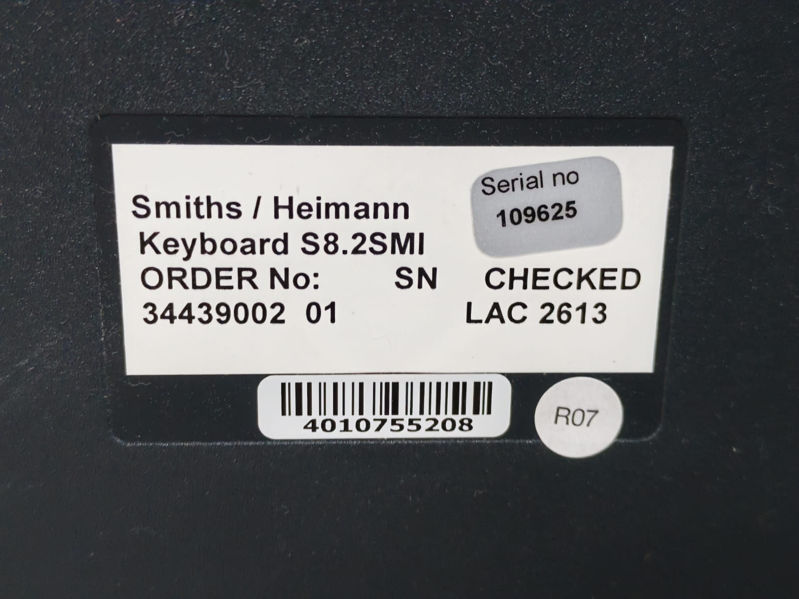 Smiths Detection S8.2SMI 34439002 01 SMITHS DETECTION S8.2SMI 34439002 01 KEYBOARD CONTROLLER 8