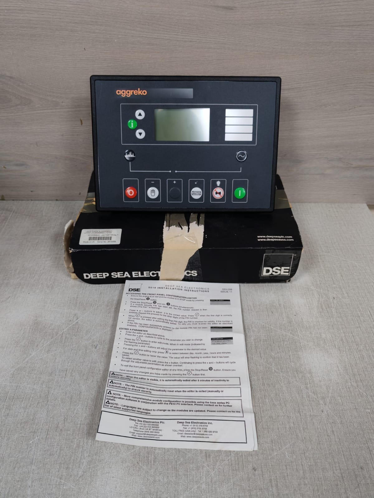 AGGREKO 5510 RS232 5510-009-A1 549118 V12.53 CONTROLLER
