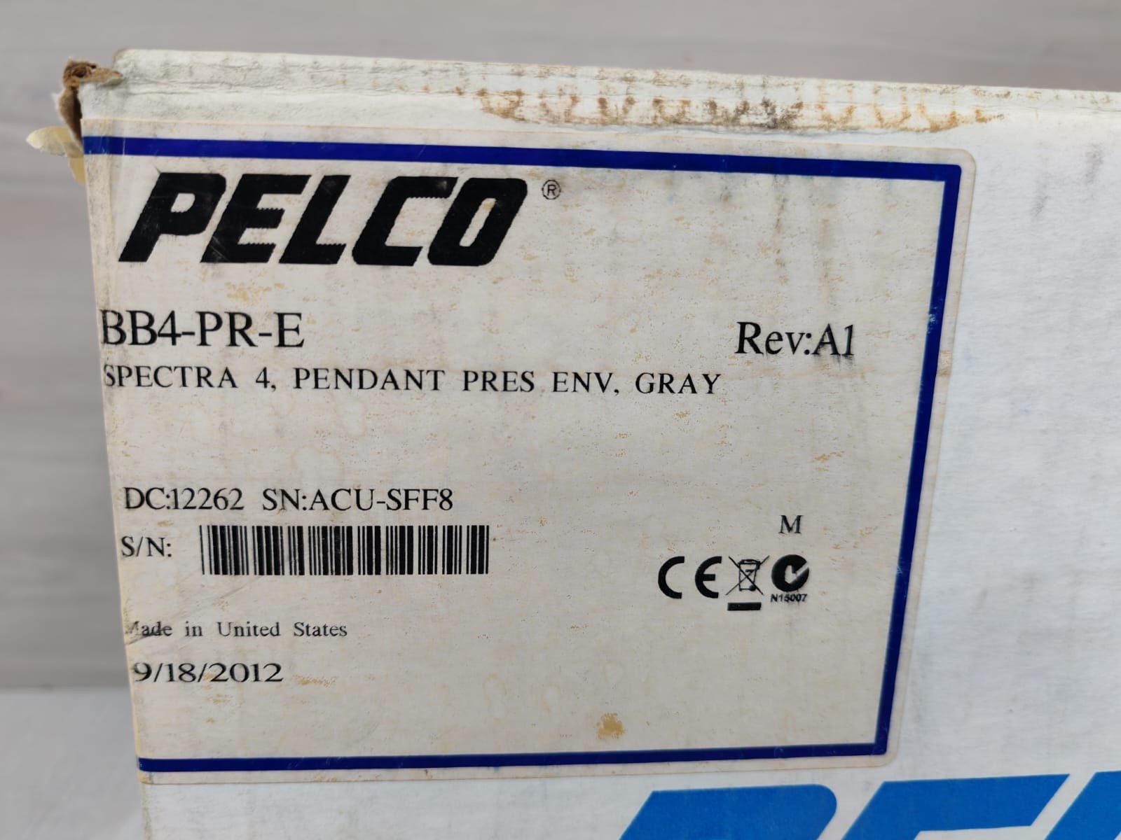 Pelco BB4-PR-E Pelco BB4-PR-E Spectra 4 PENDANT PRES ENV. GRAY REV. A1 5