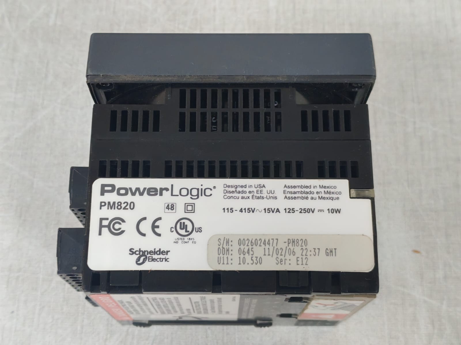 Schneider Electric PM800/PM820 SCHNEIDER ELECTRIC SQUARE D PM800/PM820 /PM8M22 POWERLOGIC POWER METER 10