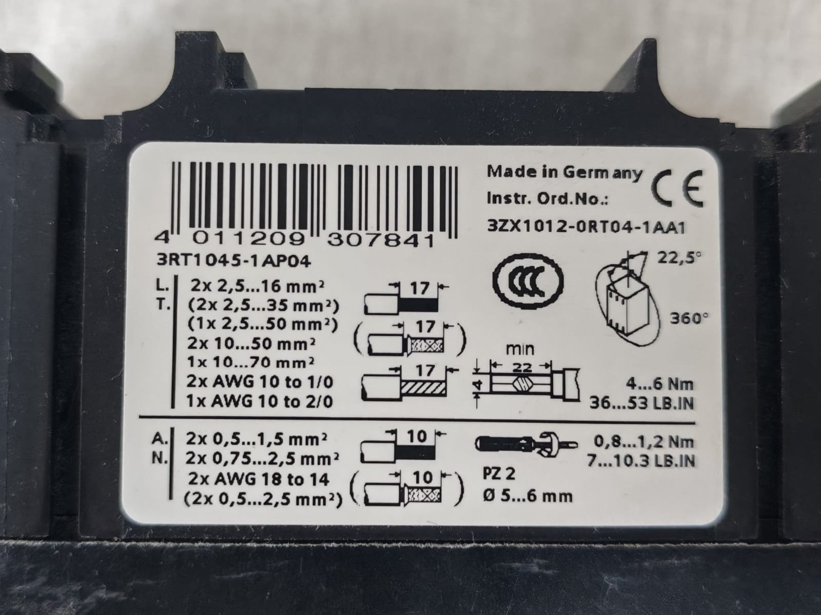 Siemens 3RT1045-1AP04 Siemens 3RT1045-1AP04 Power Contactor 4