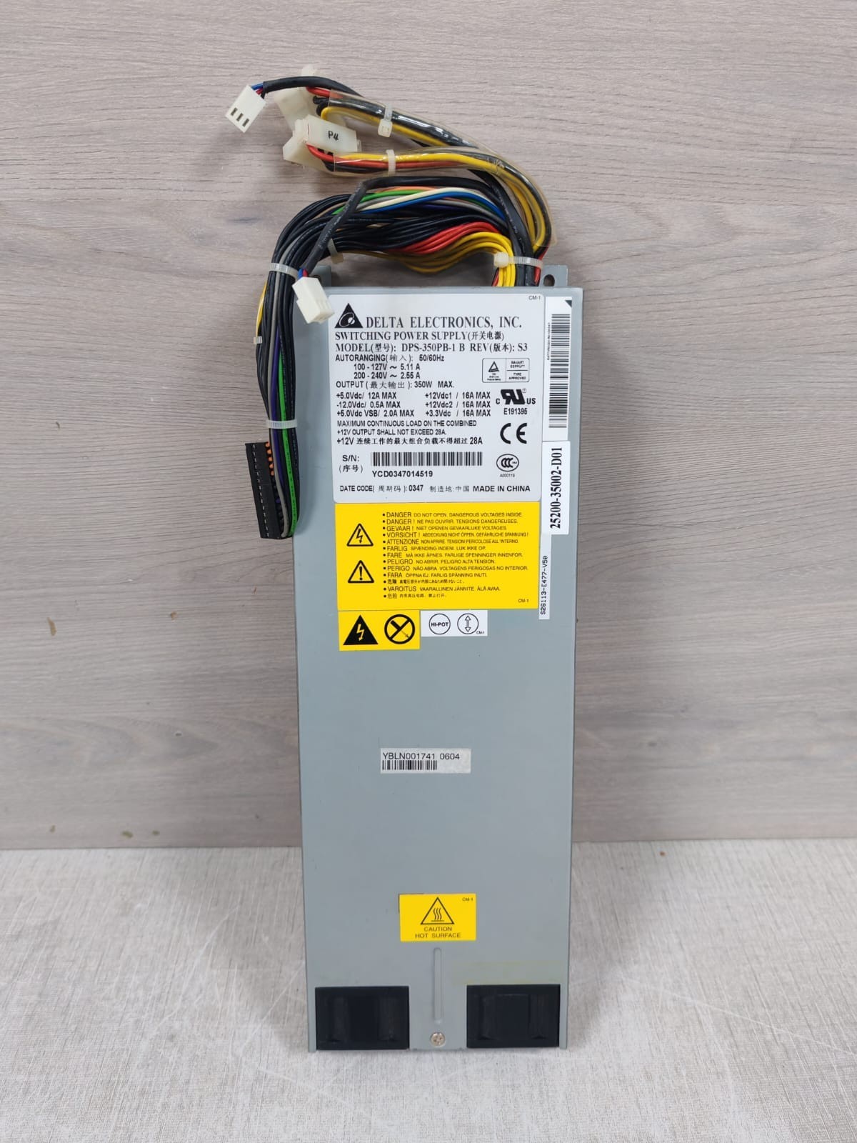 DELTA ELECTRONICS DPS-350PB-1 B REV.S3 Switching Power Supply