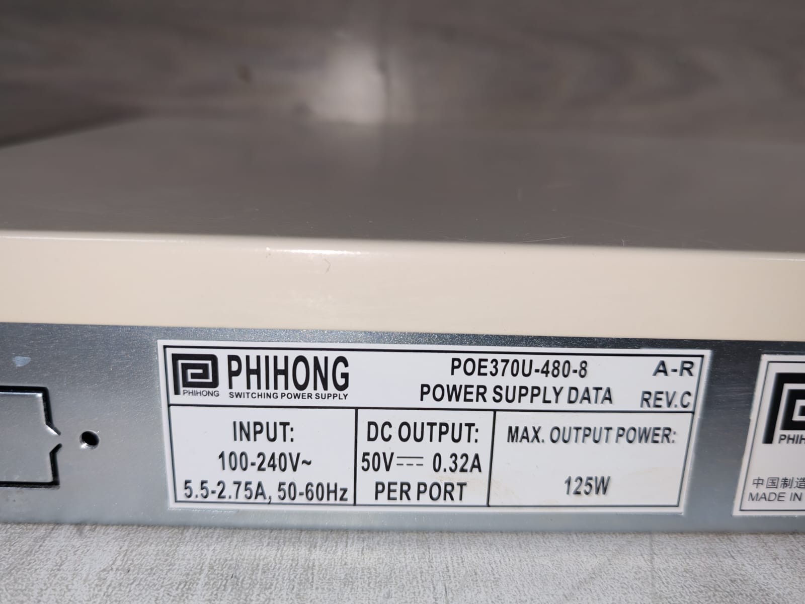 Axis POE370U-480-8A-R Axis Communication POE370U-480-8A-R Midspan 8 Port Ethernet Switch 5
