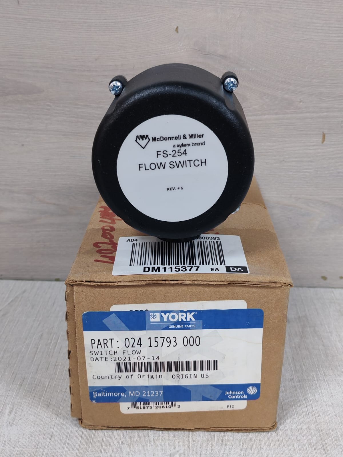 McDonnell & Miller FS-254 Flow Switch