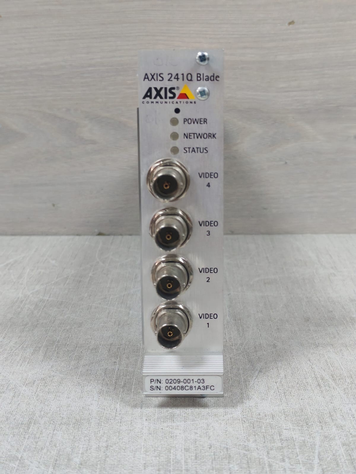 AXIS COMMUNICATION 241Q BLADE P/N:0209-001-03 VIDEO SERVER 4 CHANNEL CARD