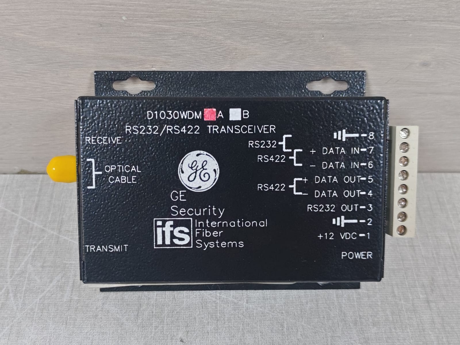 GE D1030WDMA GE SECURITY INTERNATIONAL FIBER SYSTEMS D1030WDMA RS232/RS422 TRANSCEIVER 2