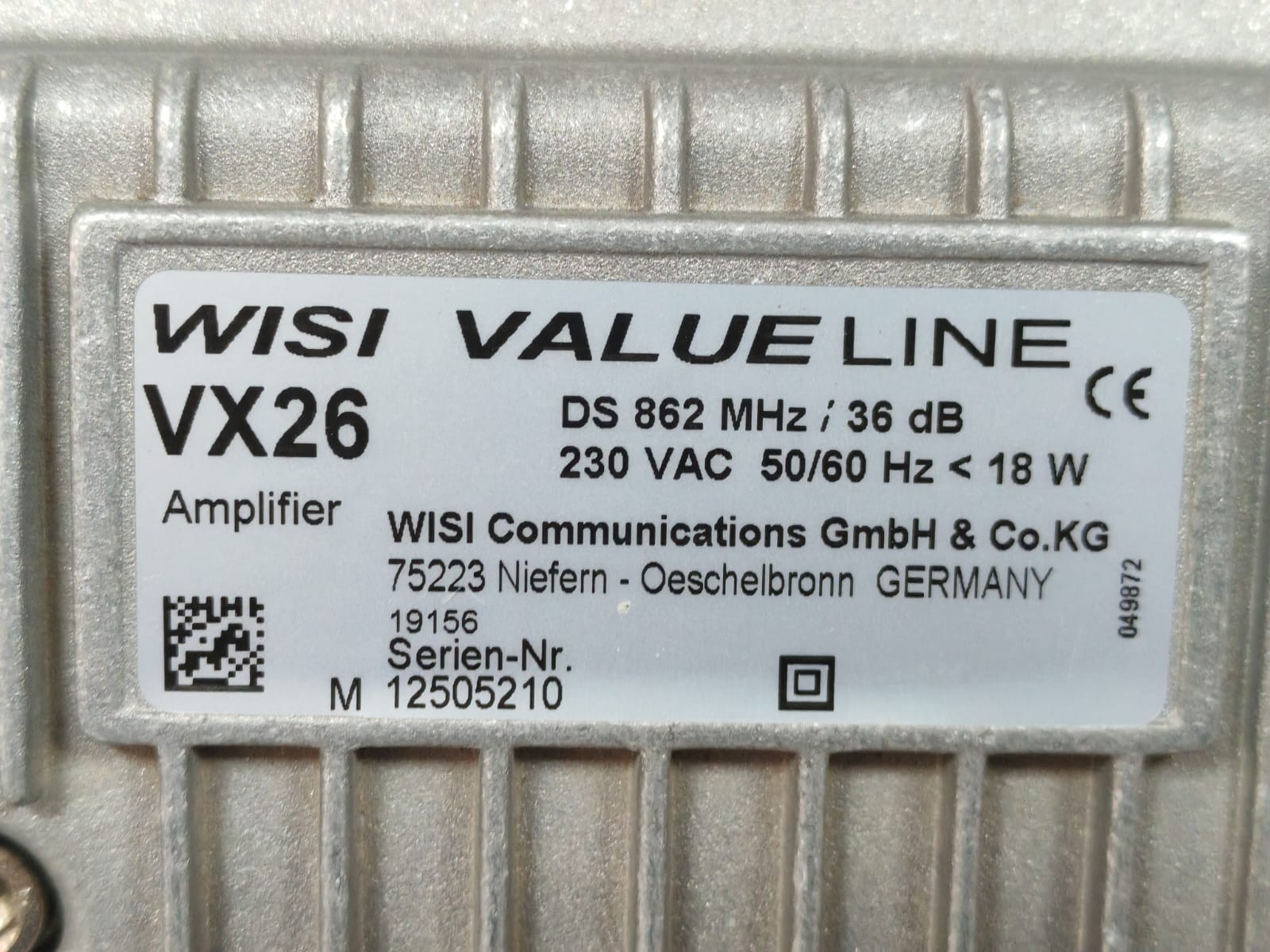 WISI COMMUNICATIONS VX26 WISI COMMUNICATIONS VALUE LINE VX26 DISTRIBUTION AMPLIFIER 4