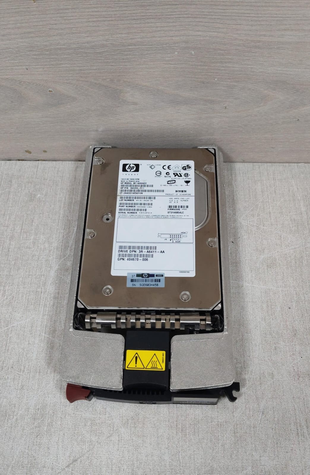 HP BF1468A4CC 360209-011 HP BF1468A4CC 360209-011 146.8GB 15000RPM WIDE ULTRA320 SCSI 7