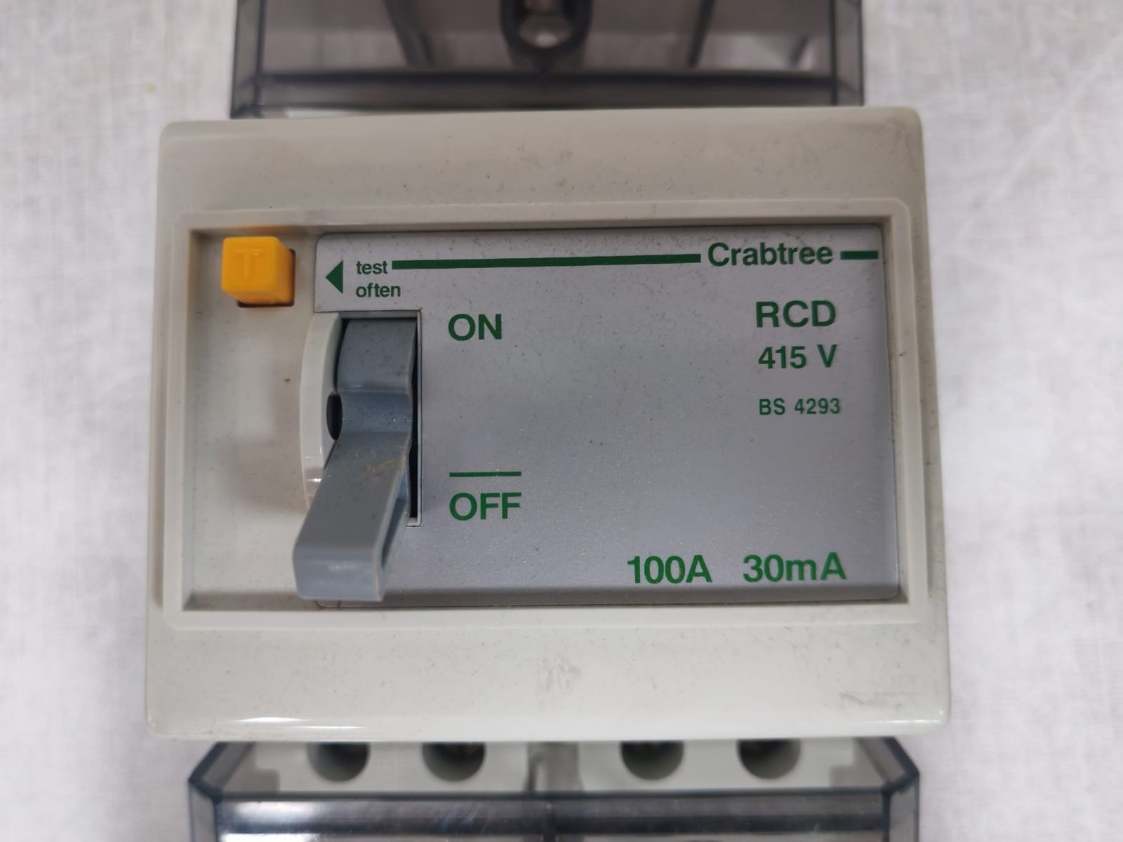 Crabtree Polestar 641/030 Crabtree Polestar RCD 100A 30mA 3 Pole RCD 641/030 415 V 3