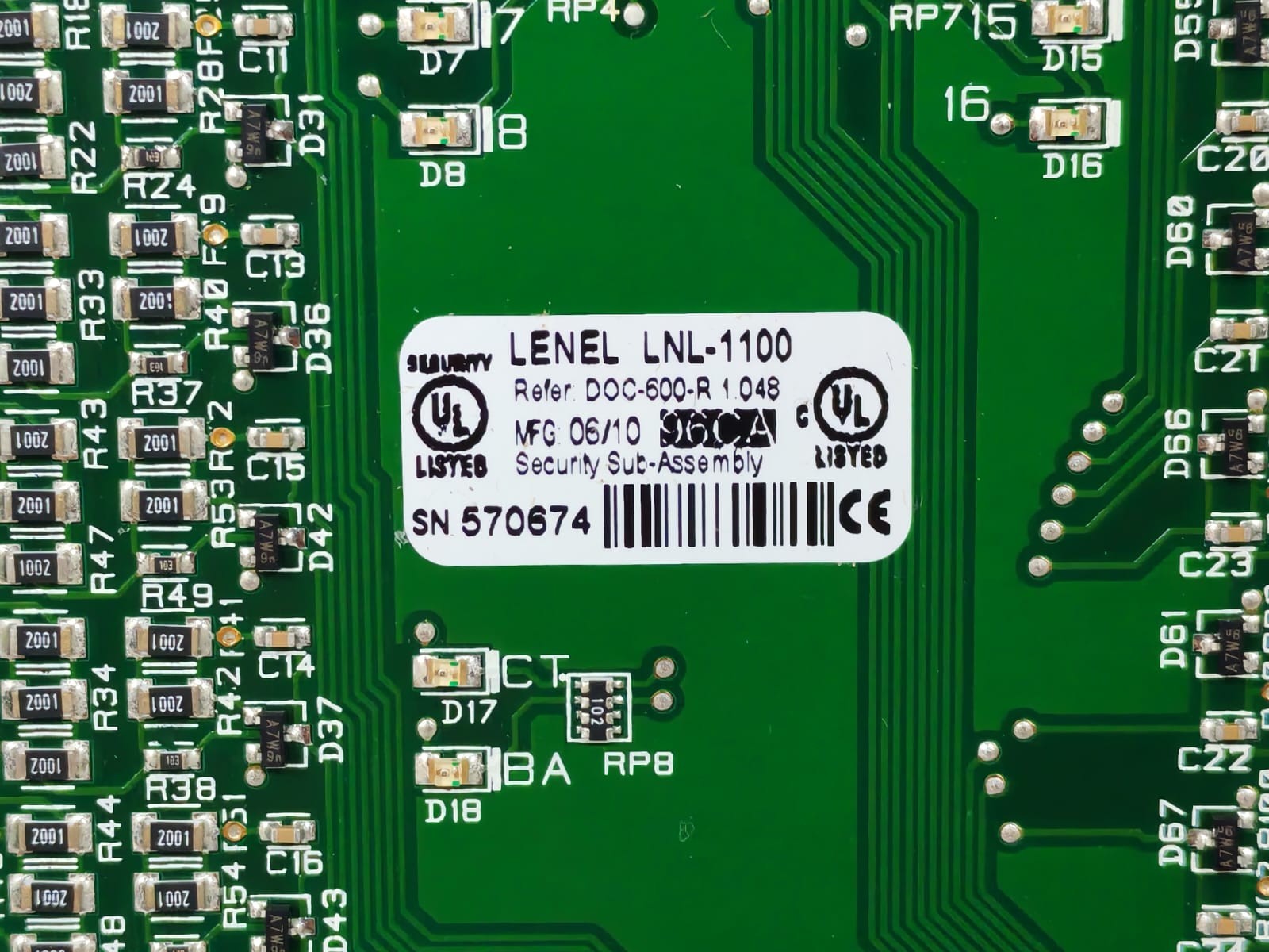 LENEL LNL-1100 LENEL LNL-1100 INPUT CONTROL MODULE BOARD 5