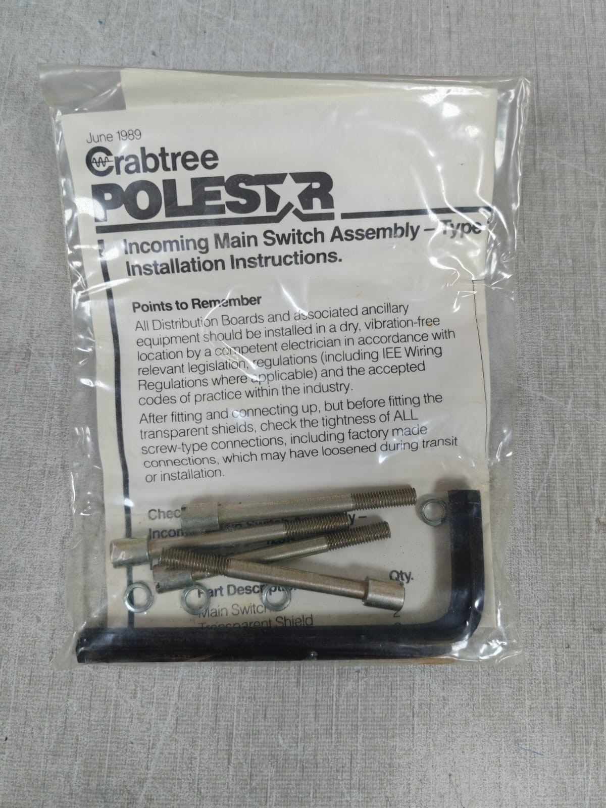 Crabtree 200/3MS Crabtree Polestar Switch Isolator 415V 200/3MS 200A Triple Pole Main Switch 4