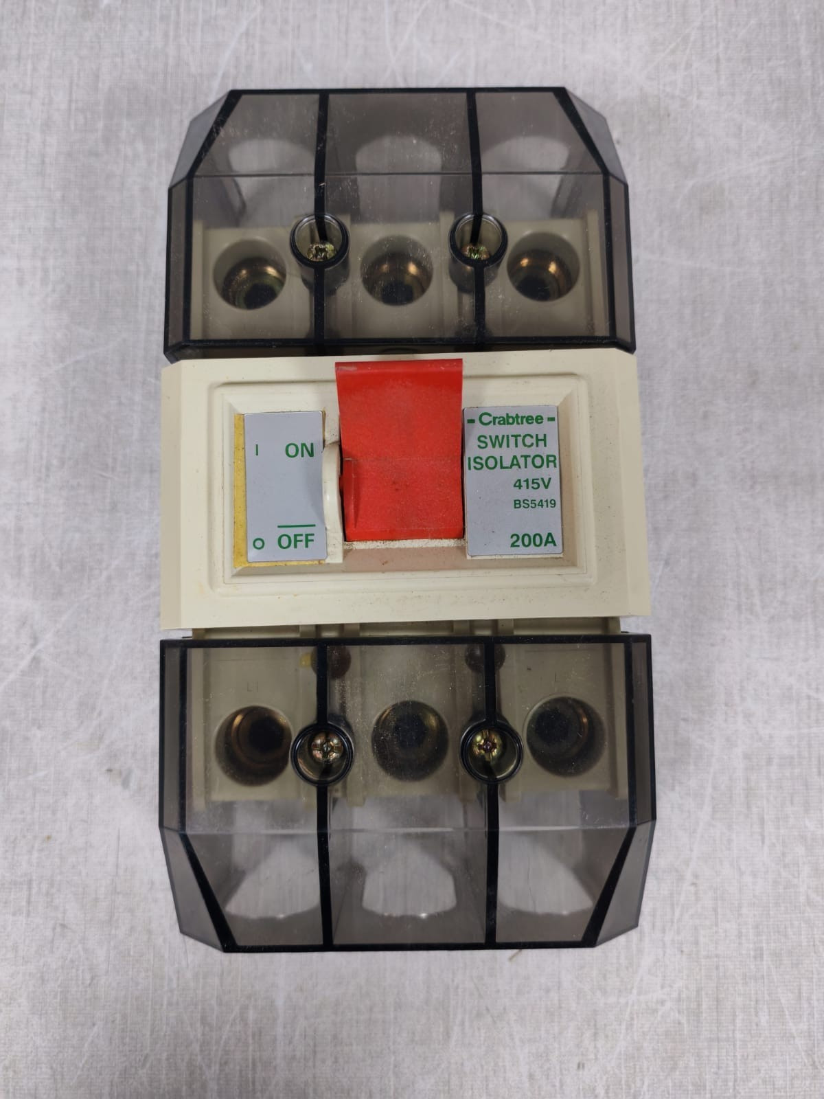 Crabtree 200/3MS Crabtree Polestar Switch Isolator 415V 200/3MS 200A Triple Pole Main Switch 5