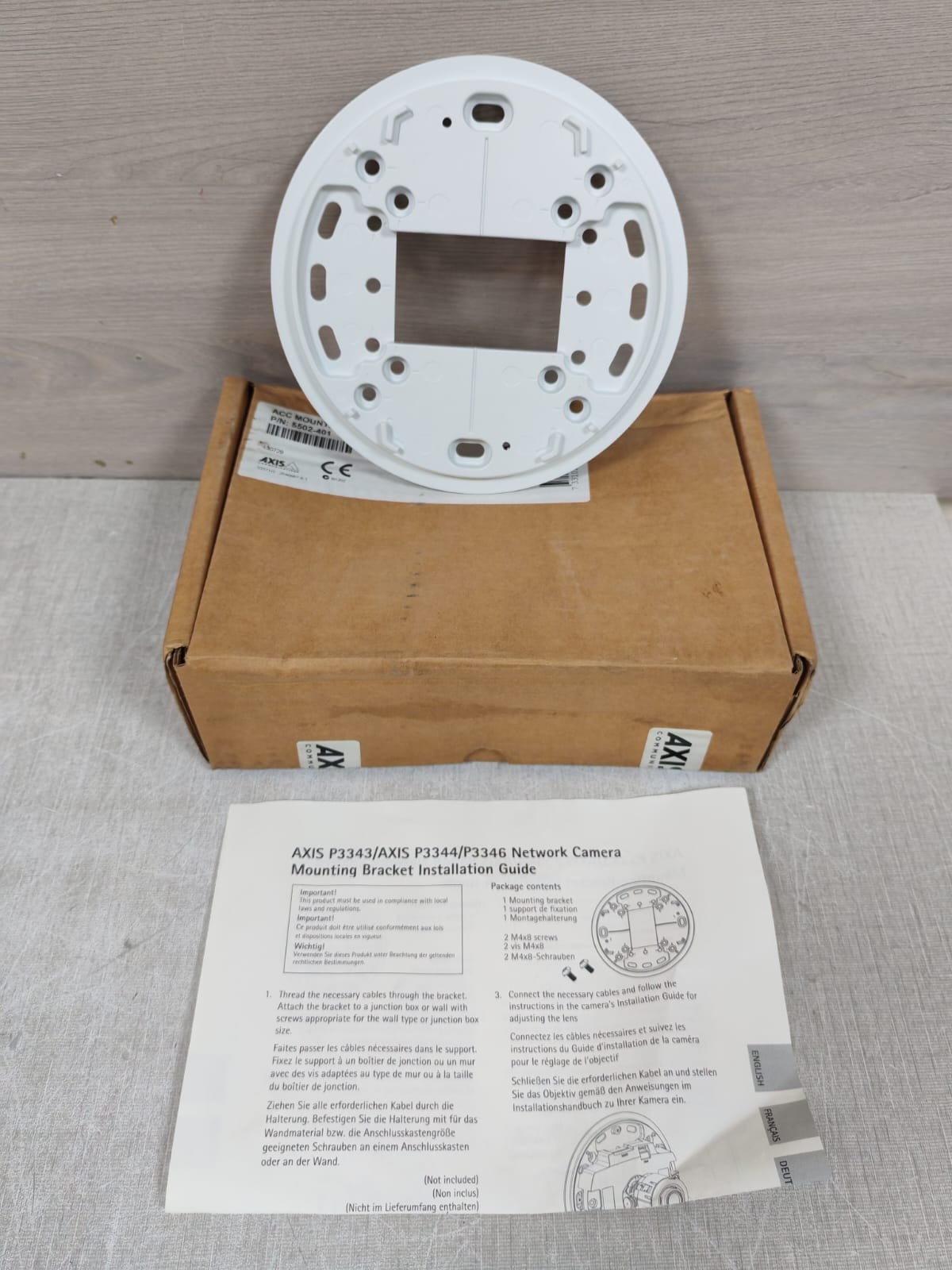 AXIS 5502-401 ACC MOUNTING BRACKET AXIS P3343