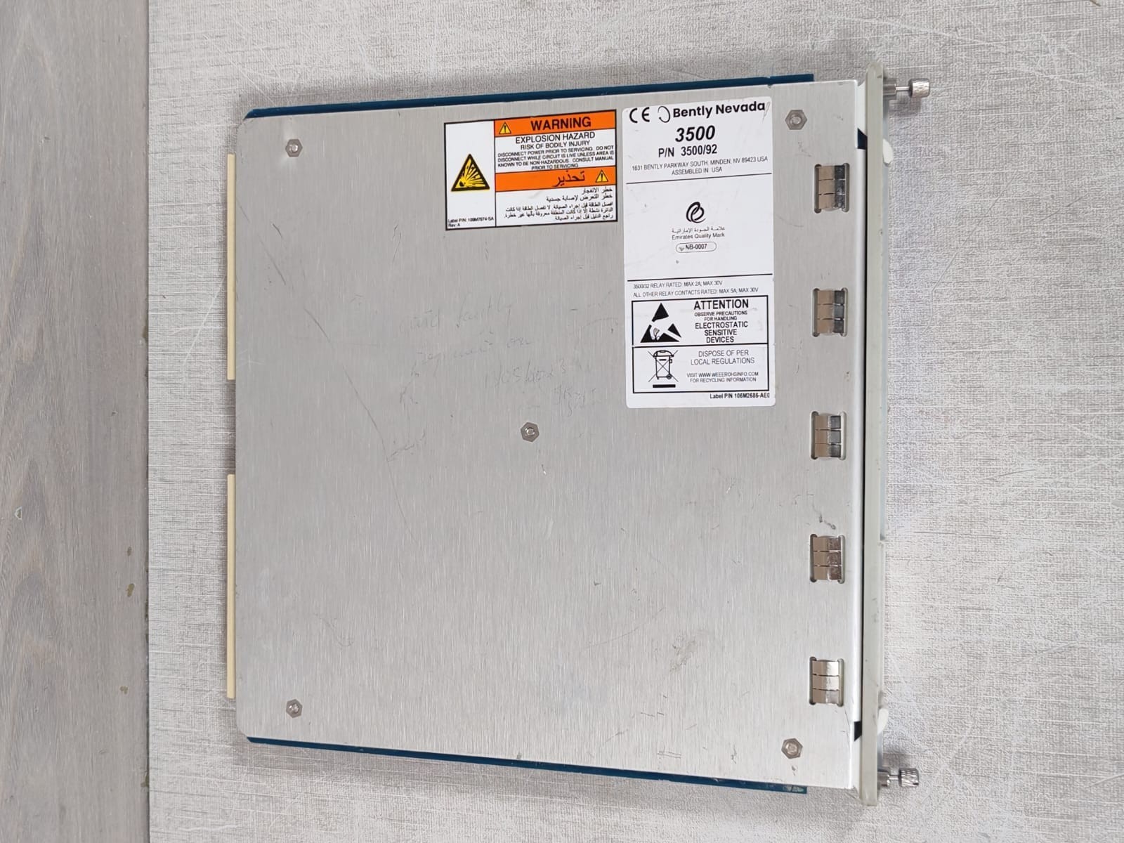 Bently Nevada nevada 3500/92 Bently Nevada 3500/92 PWA 136180-01 V COMM GATEWAY MODULE 7