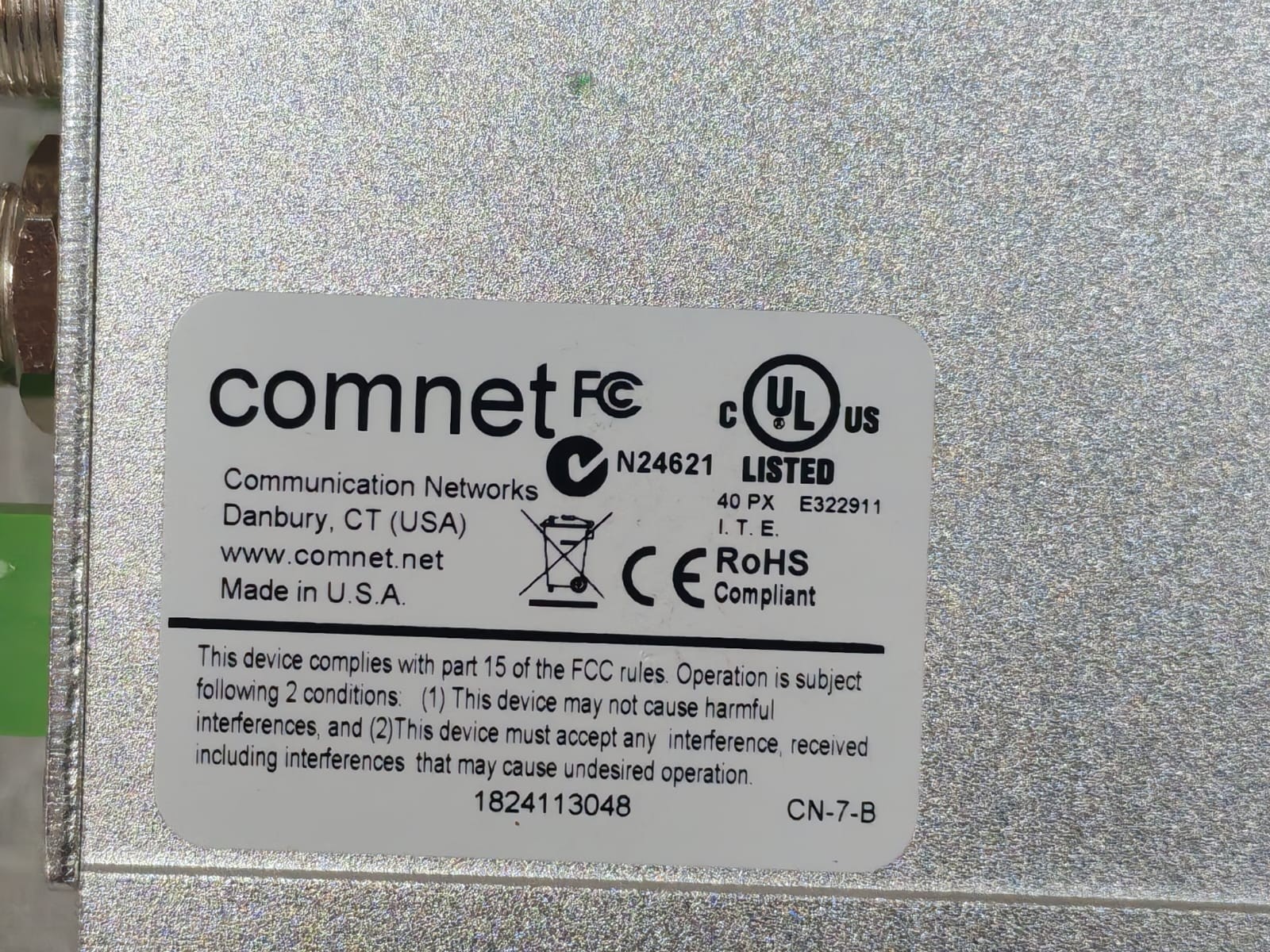 Comnet FVR812/FVR812M1 COMNET FVR812/FVR812M1 8-CHANNEL DIGITAL VIDEO RECEIVER 5