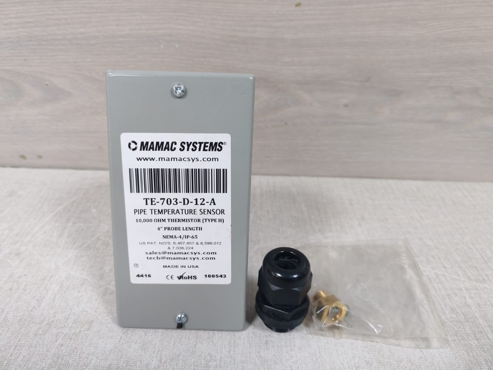 MAMAC SYSTEMS TE-703-D-12-A PIPE TEMPERATURE SENSOR