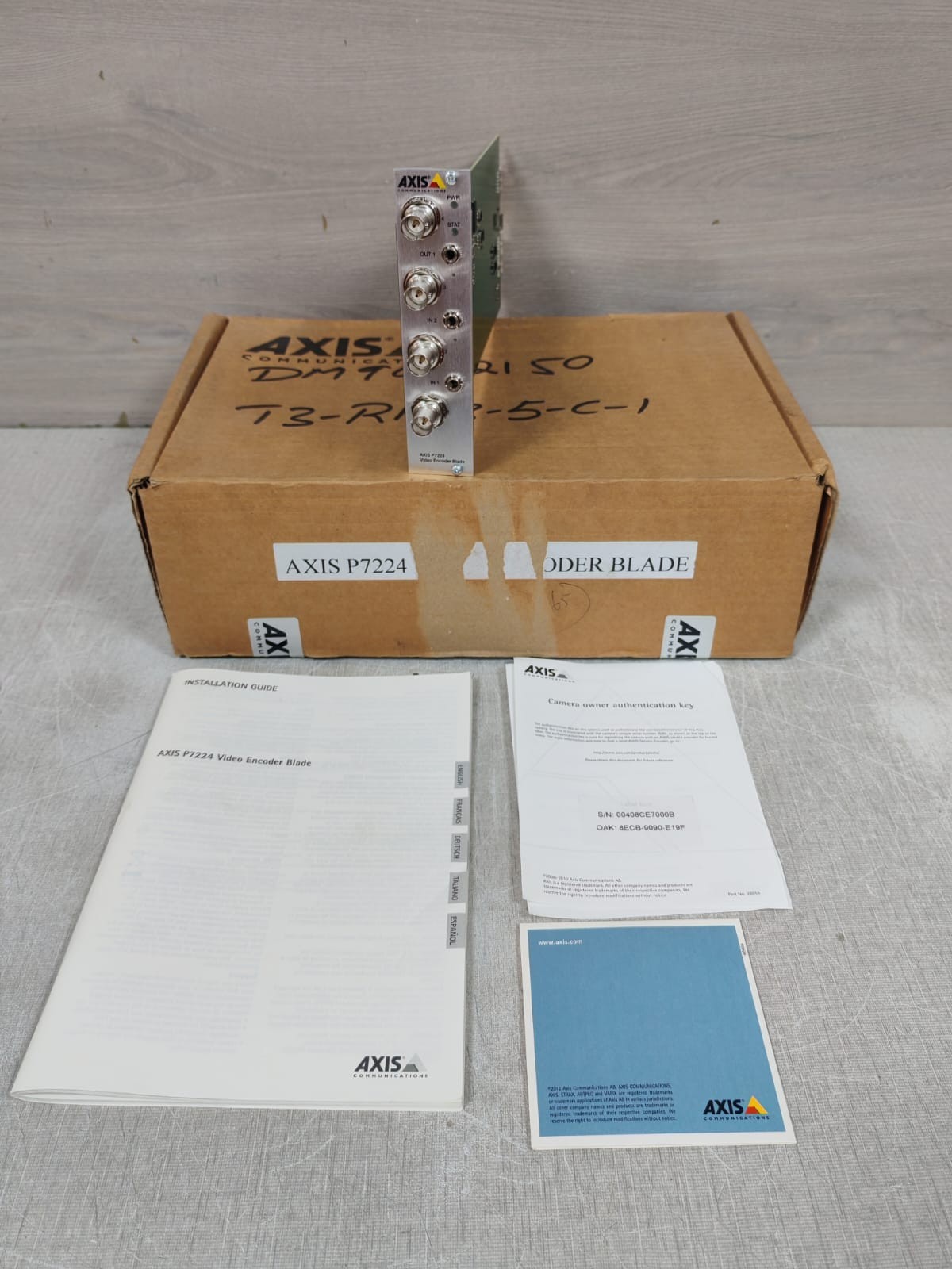AXIS P7224 P/N:0418-001-01 VIDEO ENCODER BLADE 4 CHANNEL