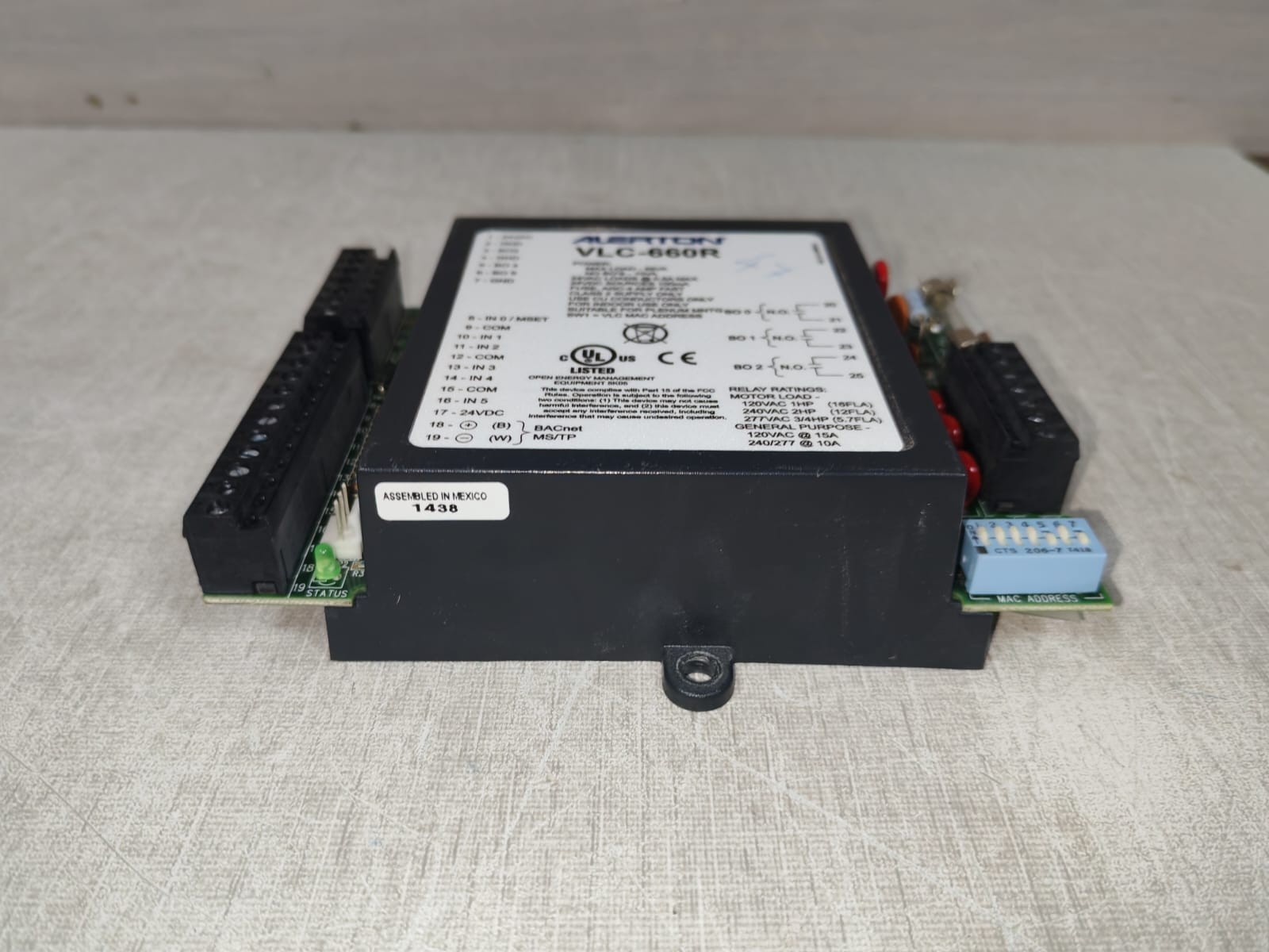 Alerton VLC-660R / VLC-660RZ-K-F ALERTON VLC-660R / VLC-660RZ-K-F BACTALK CONTROL MODULE 24VAC 8