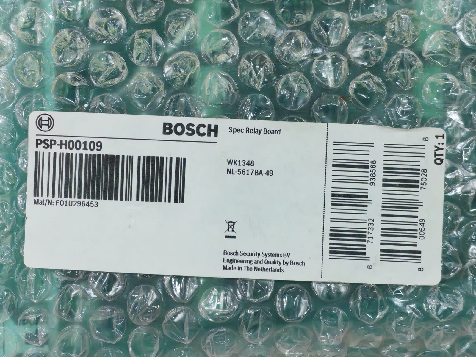 Bosch F01U296453 BOSCH PSP-H00109 SPEC RELAY BOARD F01U296453 2