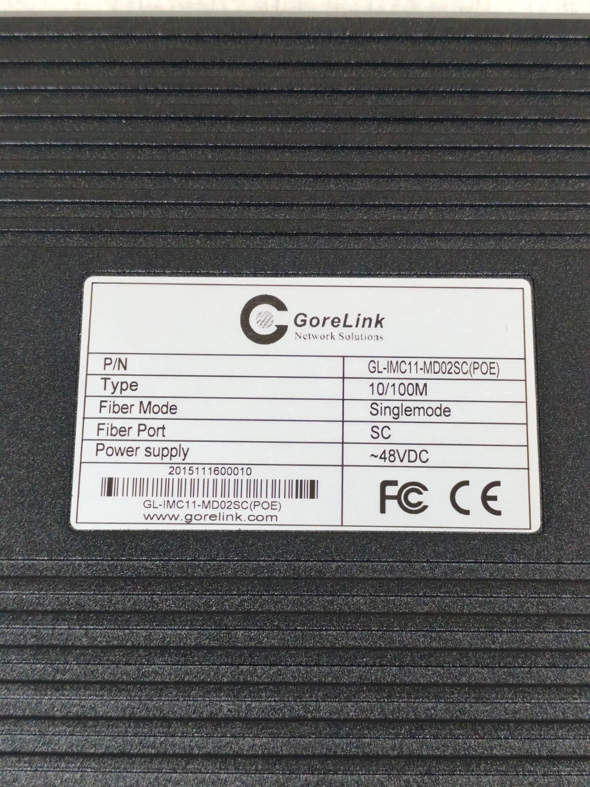 GORELINK GL-IMC11-MD02SC(POE) GORELINK GL-IMC11-MD02SC(POE) INDUSTRIAL POE(PSE)ETHERNET MEDIA CONVERTER 48VDC 6