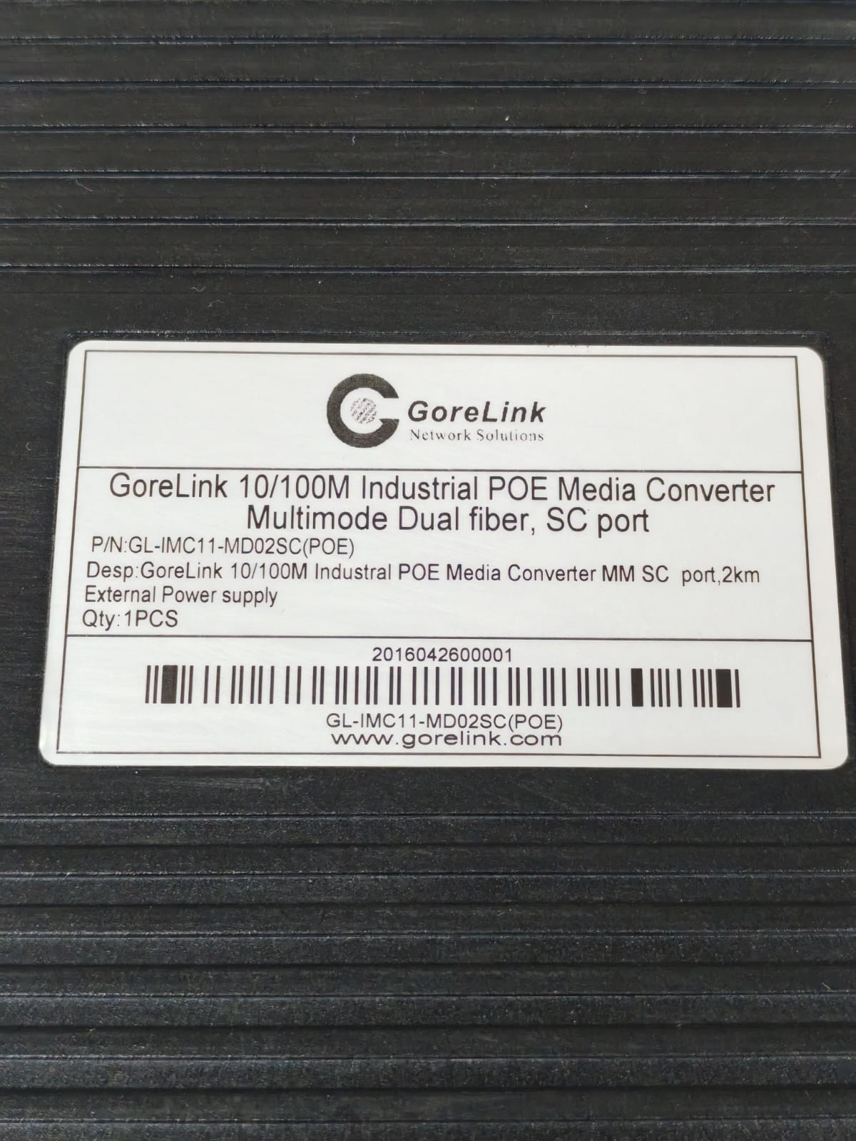 GORELINK GL-IMC11-MD02SC(POE) GORELINK GL-IMC11-MD02SC(POE) INDUSTRIAL POE(PSE)ETHERNET MEDIA CONVERTER 48VDC 7