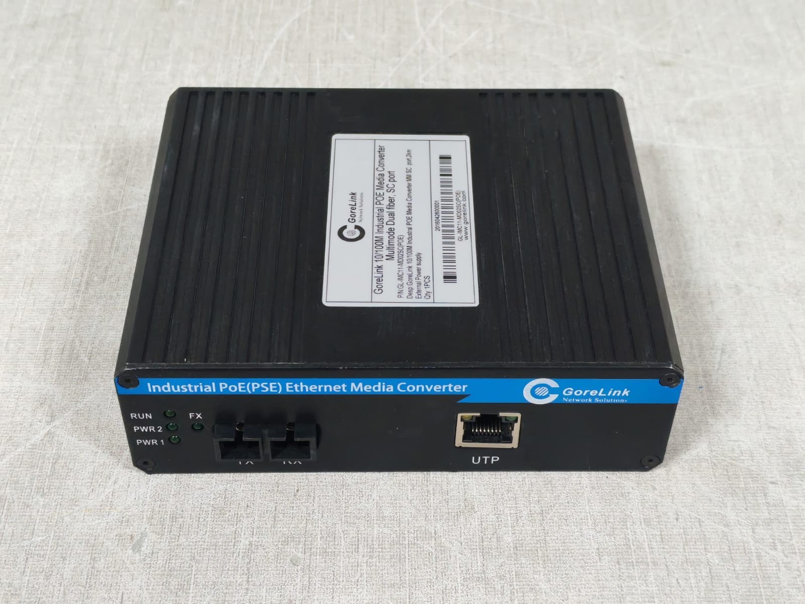 GORELINK GL-IMC11-MD02SC(POE) GORELINK GL-IMC11-MD02SC(POE) INDUSTRIAL POE(PSE)ETHERNET MEDIA CONVERTER 48VDC 9