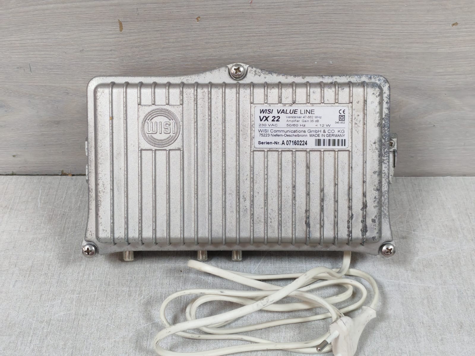WISI COMMUNICATIONS VX22 WISI VX22 COMMUNICATIONS VALUE LINE AMPLIFIER 230VAC 12W 2